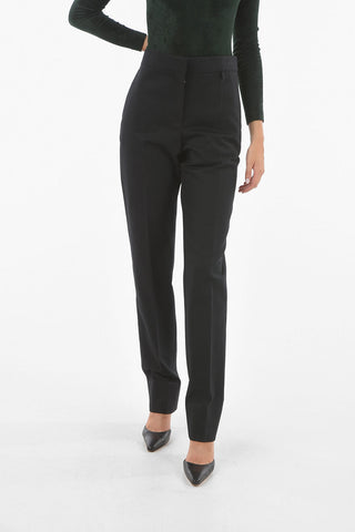  Tailored Straight-leg Pants with High Waist