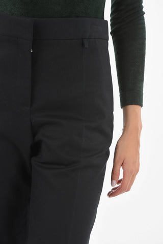  Tailored Straight-leg Pants with High Waist