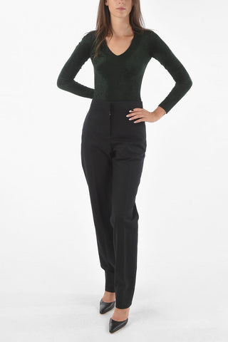  Tailored Straight-leg Pants with High Waist