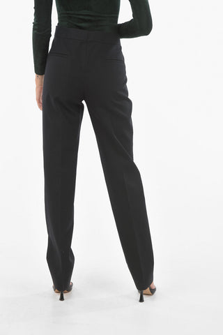  Tailored Straight-leg Pants with High Waist
