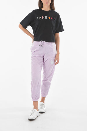 Solid-Color Nylon Loose-Fit Joggers