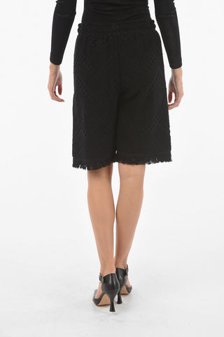 Recycled Cotton Shorts With Zip Pocket And Drawstring