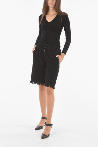 Recycled Cotton Shorts With Zip Pocket And Drawstring