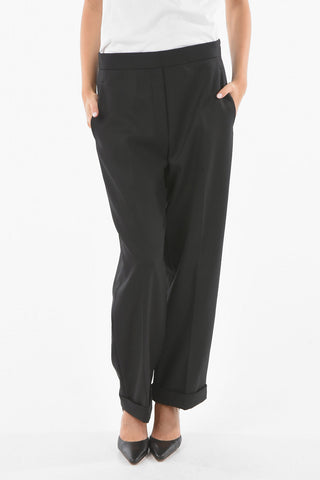Wool Blend SLOCH ROLLED UP Pants