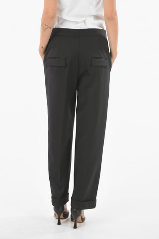 Wool Blend SLOCH ROLLED UP Pants