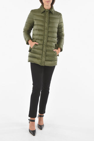 Collar Down Jacket with Hidden Fastening