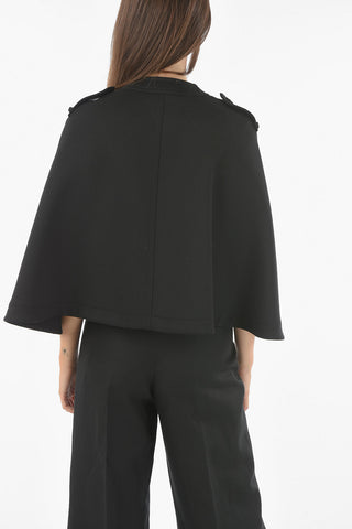 Wool Blend FLARED FIT Double Breasted Cape