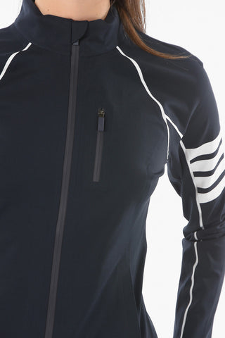 Felpa Active Full Zip in Nylon Tech con Bande in Contrasto