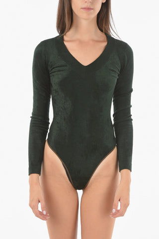 V-neck Long Sleeved FORET Stretchy Body