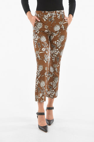 S MAX MARA Floral Print SCRIVIA Cropped Pants