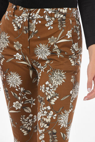 S MAX MARA Floral Print SCRIVIA Cropped Pants
