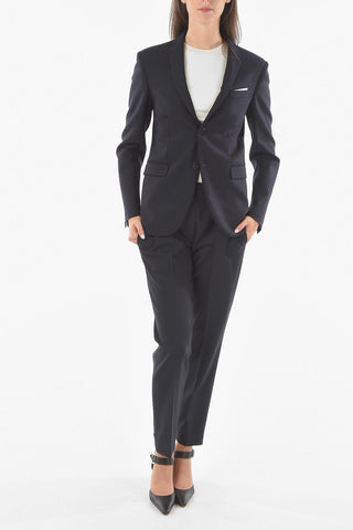 Wool Blend Lined SUPER SKINNY FIT Single Breasted Blazer