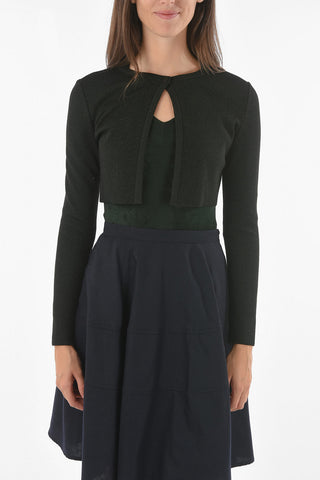 Lurex Crop Shrug with Snap Button