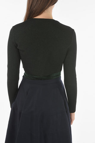 Lurex Crop Shrug with Snap Button
