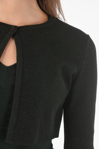 Lurex Crop Shrug with Snap Button