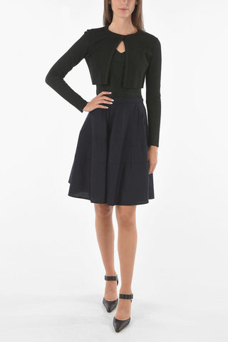 Lurex Crop Shrug with Snap Button