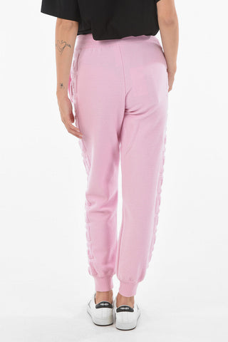 Cashmere-blend Joggers with Embossed Greek Logo