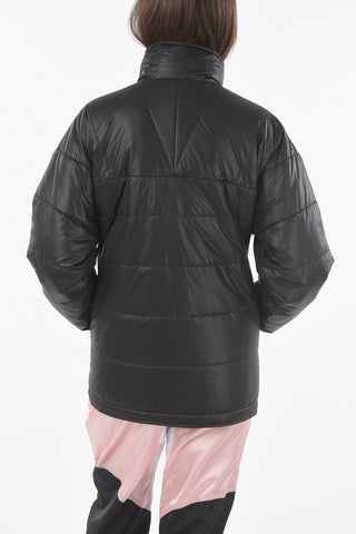 Bomber Imbottito Full Zip con Logo in Lettering