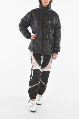 Bomber Imbottito Full Zip con Logo in Lettering