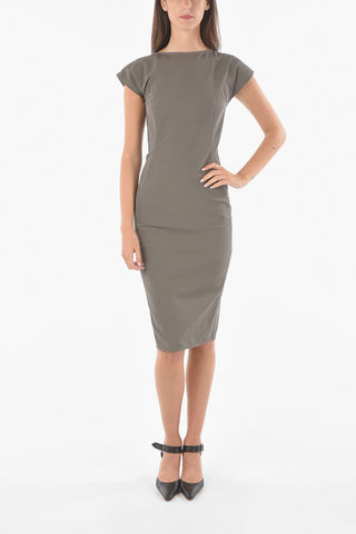 Zip Closure Sleeveless EASY SARAH Bodycon Dress