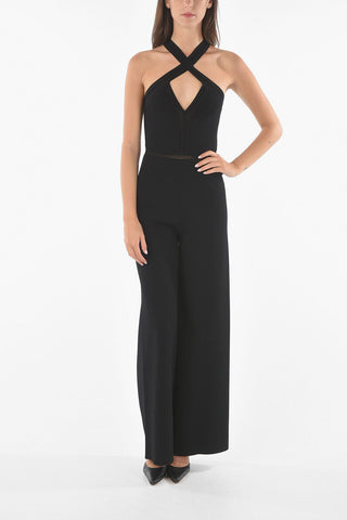 Jumpsuit Cropped Fit con Spalline Criss Cross