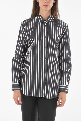 Breast-pocket Balanced Stripe Cotton Shirt