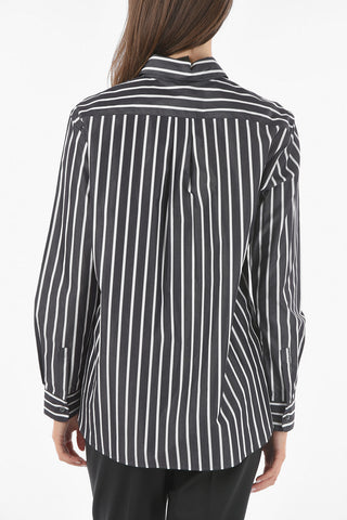 Breast-pocket Balanced Stripe Cotton Shirt
