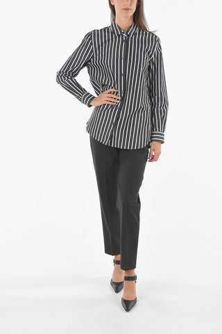 Breast-pocket Balanced Stripe Cotton Shirt