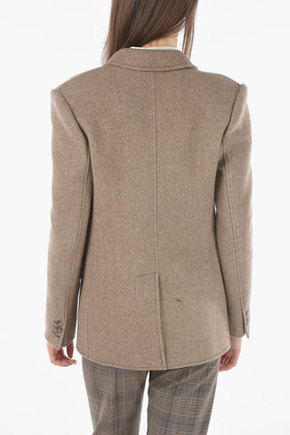 Blazer in Lana Sfoderato con Rifiniture in contrasto
