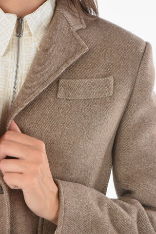 Blazer in Lana Sfoderato con Rifiniture in contrasto
