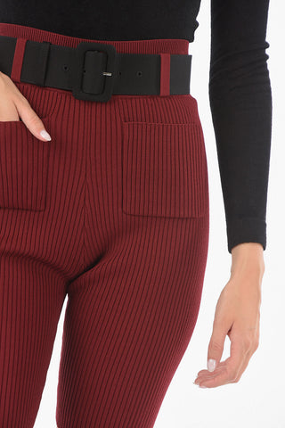 Ribbeed Stretchy Biker Shorts With Pockets