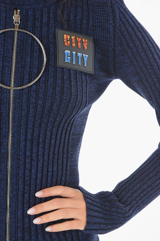 Maglione In Lana Merino CITY Con Maxi Cursore Zip