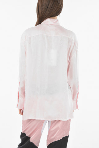 Monogram Silk Satin Shirt with Zip Fastening