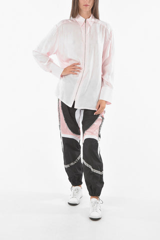 Monogram Silk Satin Shirt with Zip Fastening