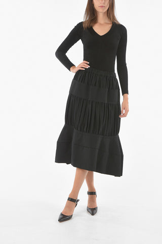 Ruffled Skirt With Pockets And Drawstring