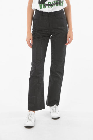 WHITE LINE Pantaloni Regular Fit A Vita Alta Con Zip Sulle Caviglie