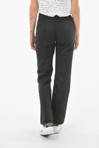 WHITE LINE Pantaloni Regular Fit A Vita Alta Con Zip Sulle Caviglie