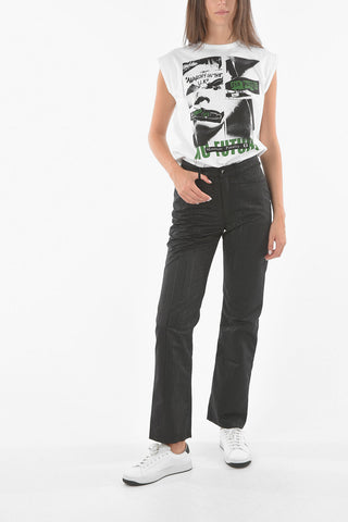 WHITE LINE Pantaloni Regular Fit A Vita Alta Con Zip Sulle Caviglie