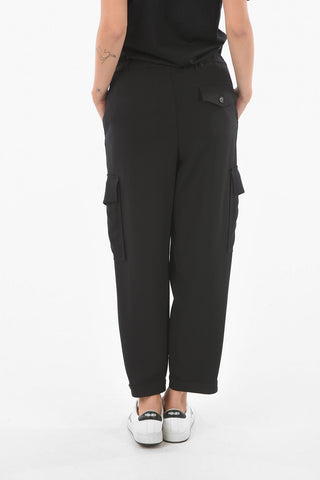 Buttoned Cuff Cropped Fit Cargo Pants