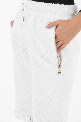 Recycled Cotton Shorts With Zip Pocket And Drawstring
