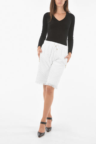 Recycled Cotton Shorts With Zip Pocket And Drawstring