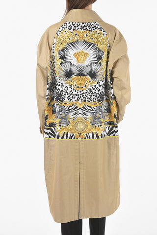 JUNYA WATANABE Silk-blend Trench with Wild Baroque VERSACE Print
