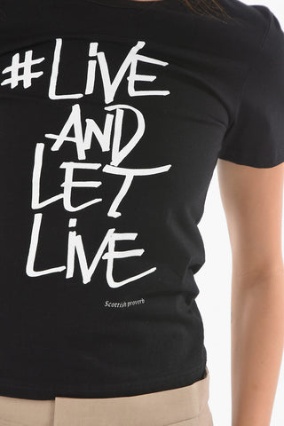 T-shirt PETIT FIT LIVE AND LET LIVE Stampata