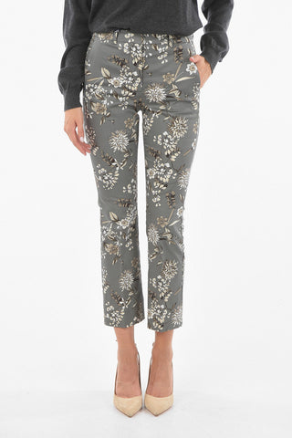 S MAX MARA Floral Print SCRIVIA Boot-cut Pants