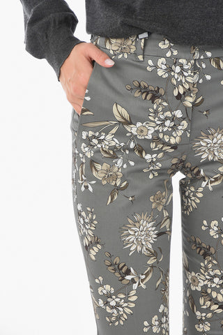 S MAX MARA Floral Print SCRIVIA Boot-cut Pants