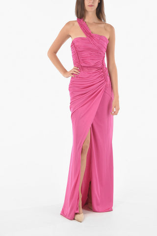 Draped Bodice CICLAMINO Maxi Dress