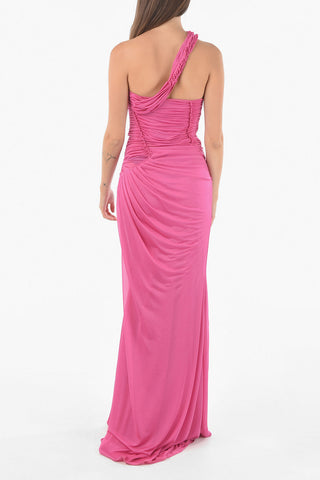 Draped Bodice CICLAMINO Maxi Dress
