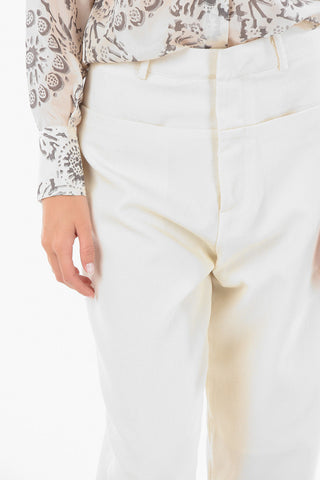 Ribbed Virgin Wool Baggy Pants