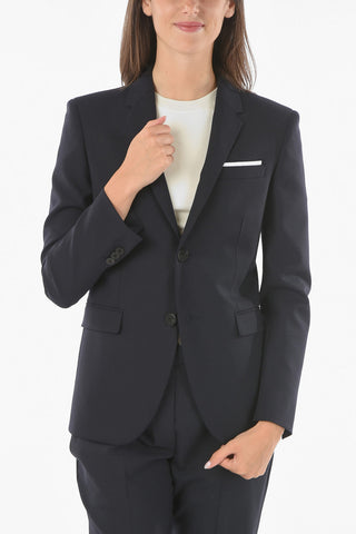 Wool Blend Lined SUPER SKINNY FIT Single Breasted Blazer