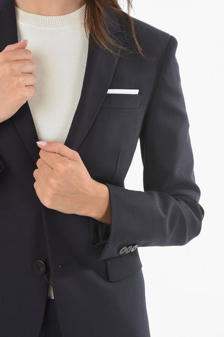 Wool Blend Lined SUPER SKINNY FIT Single Breasted Blazer